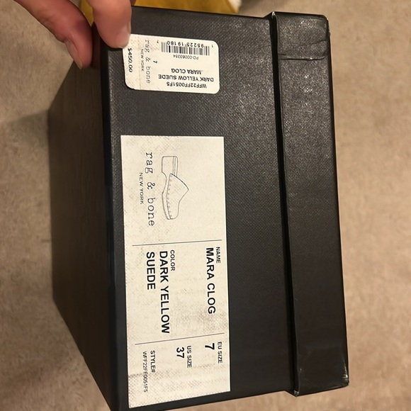 Rag & Bone Mara Clog dark yellow suede. Size 37 - Picture 4 of 4